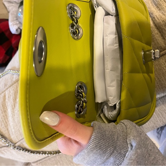 Neon yellow/green coach purse - Picture 2 of 5